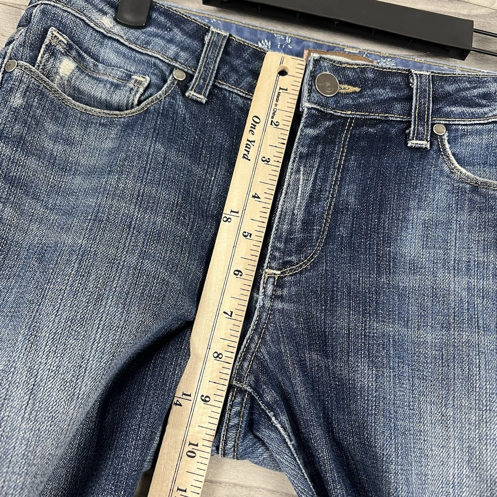 Paige Jeans Womens 30 Blue Medium Wash Capris Hollywood Hills Urban Basic Y2K - Picture 4 of 16